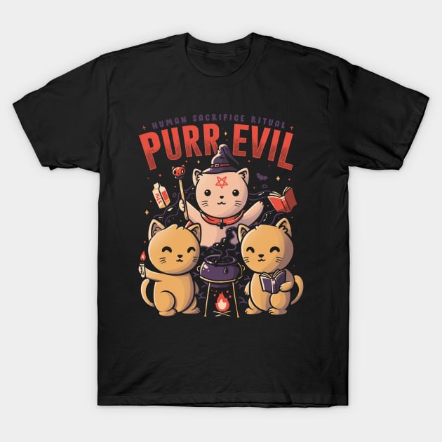 Purr Evil - Cute Devil Cat Gift T-Shirt by eduely